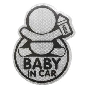 Compass Öntapadó matrica Baby in car ezüst