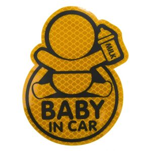 Compass Öntapadó matrica  Baby in car sárga