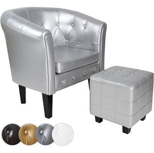 MIADOMODO Fotel készlet Chesterfield ezüst