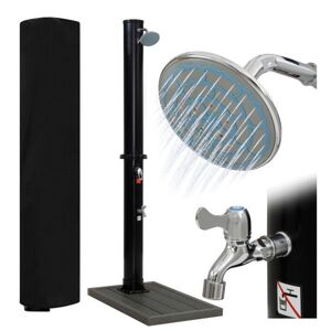 STILISTA Kerti napelemes zuhany + talapzat 35 L fekete