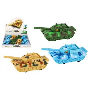 Tank lendkeréken fénnyel és hanggal műanyag 16 cm
