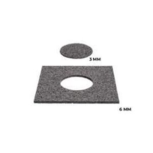 Alátét  Buzon 200 x 200 x 6 mm műanyag fekete