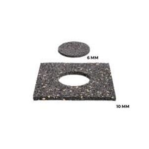 Alátét  Buzon 200 x 200 x 10 mm műanyag fekete