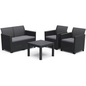 Allibert Kerti bútor készlet CLAIRE 2 SEATERS SOFA grafit