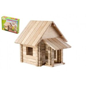 Építőkészlet 4 az1 faház 146 db 31 x 25,5 x 7 cm