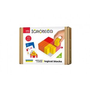 Puzzle építőkocka fa 10 db 22 x 17 x 6 cm