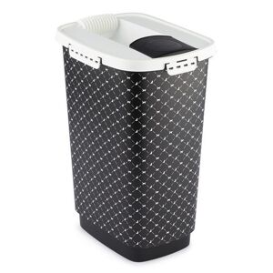 ROTHO Eledel konténer CODY 25 L műanyag fekete/fehér pöttyös