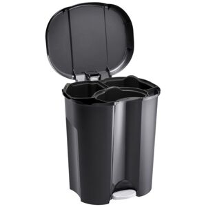 ROTHO Szemeteskuka  TRIO 2 x 15 L + 1 x 10 L fekete/szürke