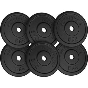 PHYSIONICS Súlyzó készlet  6 x 5 kg öntöttvas 31 mm