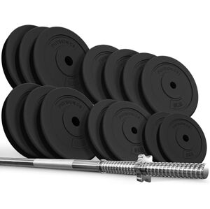 PHYSIONICS Súlyzó készlet tárcsákkal 100 kg 180 cm  acél