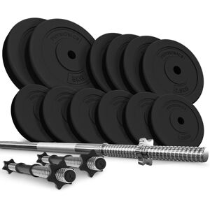 PHYSIONICS Súlyzó készlet tárcsákkal csillagzárral 38 kg