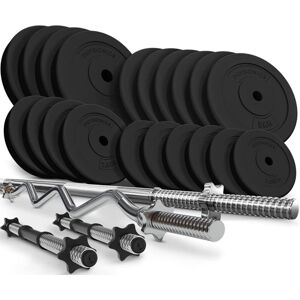 PHYSIONICS Súlyzó készlet tárcsákkal csillagzárral 105 kg