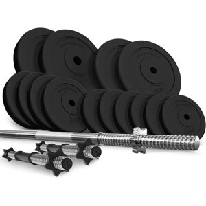 PHYSIONICS Súlyzó készlet tárcsákkal csillagzárral 58 kg