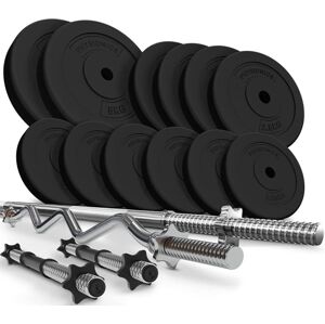 PHYSIONICS Súlyzó készlet tárcsákkal csillagzárral 45 kg