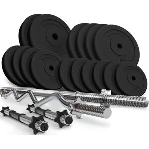 PHYSIONIC Súlyemelő készlet súlyzókkal csillagzárral 75 kg