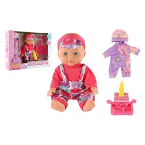 Játékbaba tartozékkal 28 cm