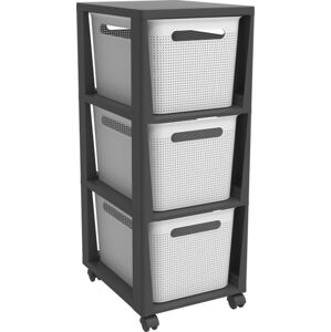 ROTHO Brisen komód 3 x 16 l antracit/ fehér
