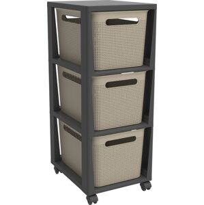 ROTHO Brisen komód 3 x 16 l antracit/cappuccino