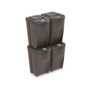 Szemeteskuka Prosperplast SORTIBOX 4 x 35 L szürke