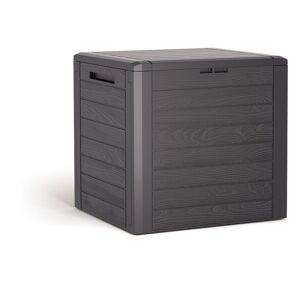 Műanyag kerti láda woodebox 140 L barna