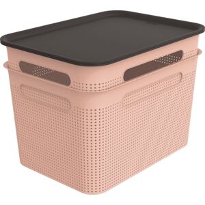 ROJAPLATS Doboz fedeles BRISEN 2 x 16 L rózsaszín/antracit