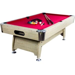 GamesPlanet® Biliárdasztal PREMIUM Piros világos 7ft