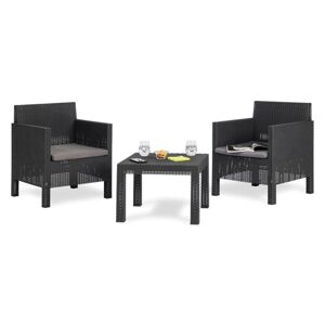 TOOMAX Kerti műanyag készlet grafit PENELOPE 2 SEATER