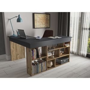 Irodai íróasztal 120 x 72 x 40 cm antracit fenyőfa