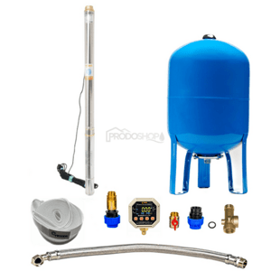 Házi vízmű búvárszivattyúval 2,5'' STM 31 / 60l - RTS digitális nyomáskapcsolóval