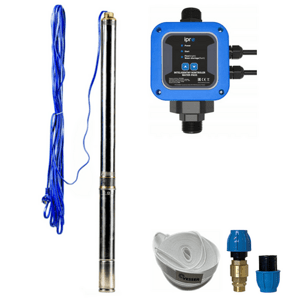 Házi vízmű búvárszivattyúval 3" IPRO 1-27 / 60l - RTS digitális nyomáskapcsolóval