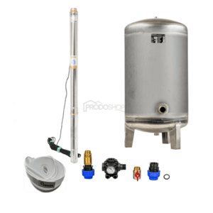Házi vízmű búvárszivattyúval 3 "STM 24 / 140l rozsdamentes acél - RTS