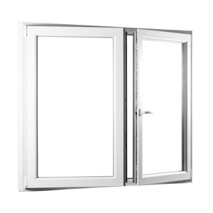 REHAU Smartline+kétszárnyú műanyag ablak tokosztó nélkül - Ablakok-raktarrol.hu - 1450 x 1450.