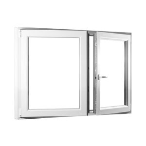 REHAU Smartline+ kétszárnyú műanyag ablak tokosztó nélkül - Ablakok-raktarrol.hu - 1350 x 1100.