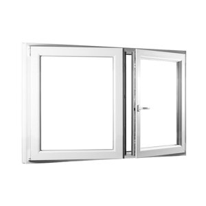 REHAU Smartline+ kétszárnyú műanyag ablak tokosztó nélkül - Ablakok-raktarrol.hu - 1450 x 1100.