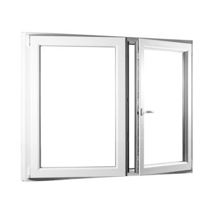 REHAU Smartline+ kétszárnyú műanyag ablak tokosztó nélkül - Ablakok-raktarrol.hu - 1450 x 1300.