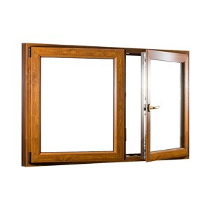 REHAU Smartline+kétszárnyú műanyag ablak tokosztó nélkül - Ablakok-raktarrol.hu - 1450 x 1100.