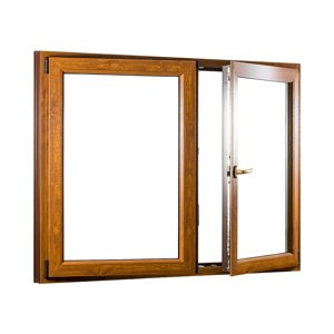 REHAU Smartline+kétszárnyú műanyag ablak tokosztó nélkül - Ablakok-raktarrol.hu - 1450 x 1300.
