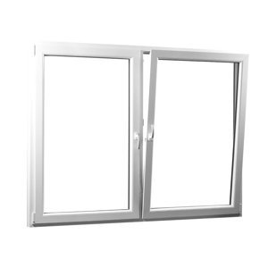 REHAU Smartline+ kétszárnyú műanyag ablak középen tokosztóval - Ablakok-raktarrol.hu - 1760 x 1540.