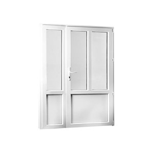 REHAU Smartline+kétszárnyú mellékbejárati ajtók, jobbos - Ablakok-raktarrol.hu - 1480 x 2080.