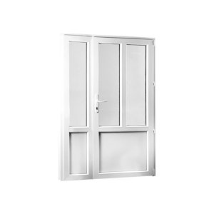 REHAU Smartline+ kétszárnyú mellékbejárati ajtók, jobbos - Ablakok-raktarrol.hu - 1280 x 2080.