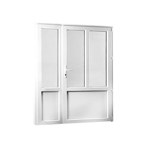 REHAU Smartline+ kétszárnyú mellékbejárati ajtók, jobbos - Ablakok-raktarrol.hu - 1580 x 2080.