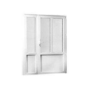 REHAU Smartline+kétszárnyú mellékbejárati ajtók, jobbos - Ablakok-raktarrol.hu - 1380 x 2080.