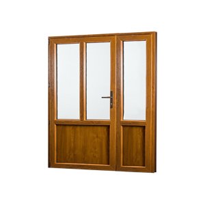 REHAU Smartline+ kétszárnyú mellékbejárati ajtók, balos - Ablakok-raktarrol.hu - 1580 x 2080.