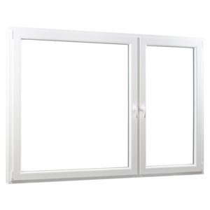 REHAU Smartline+ kétszárnyú műanyag ablak 2/3+1/3 tokosztóval - Ablakok-raktarrol.hu - 2060 x 1540.