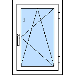 OLIMPIA 60 AD egyszárnyú műanyag ablak - Ablakok-raktarrol.hu - 600 x 900.